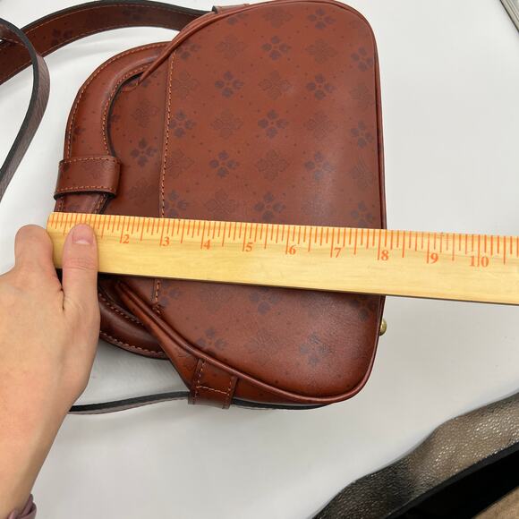 Patricia Nash Women Handbags Florentina Frame Leather Crossbody Bags Tan - Picture 9 of 16